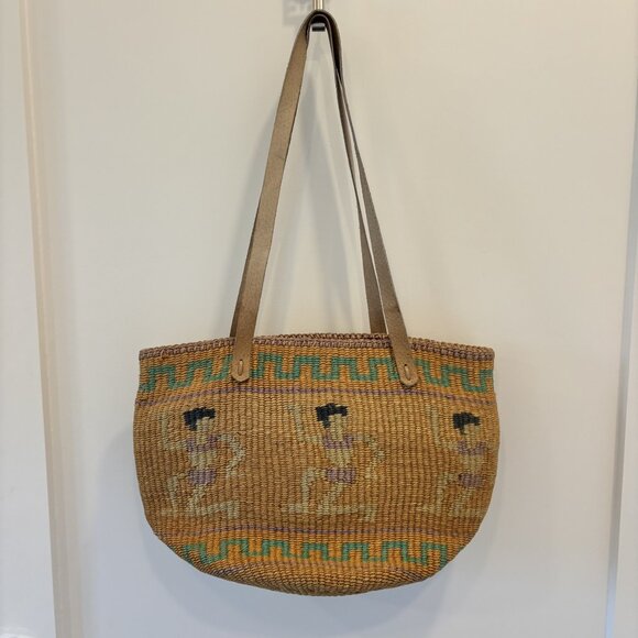 Vintage sisal market tote - Picture 2 of 5
